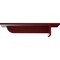 Ekena Millwork Heaton Hidden Support Steel Bracket w/ 6" Support Depth, Hammered Bright Red 3"W x 10"D x 2"H BKTM03X10X02HEHRE - alternate 6